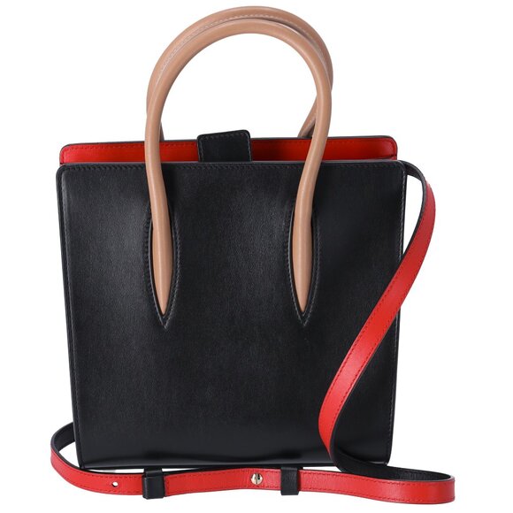 Christian Louboutin Paloma Small Handbag Black Beige Multi Leopard Studded - Picture 5 of 8